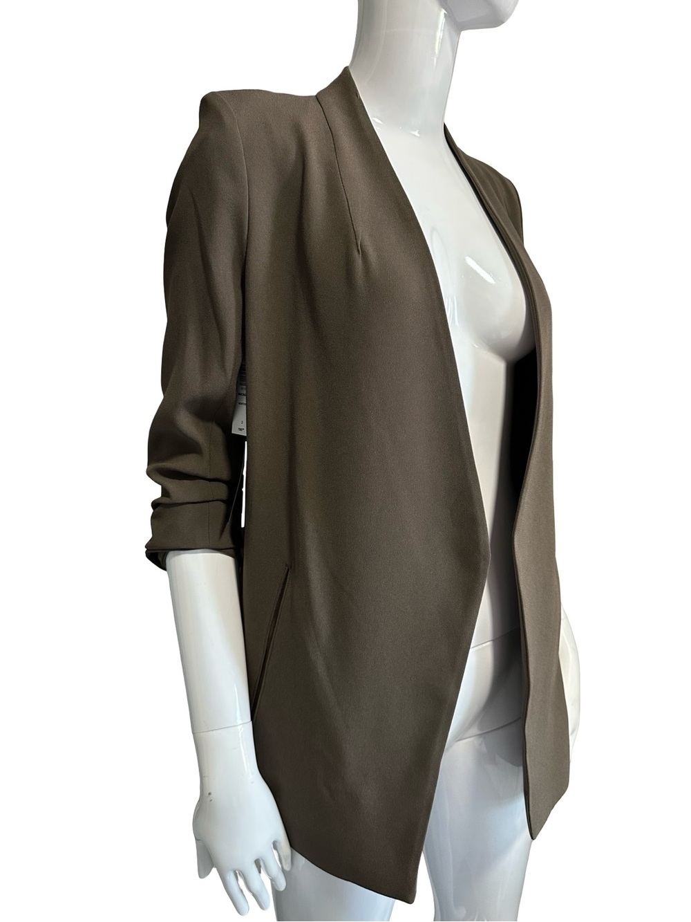 Babaton Olive Open-Front Blazer Jacket